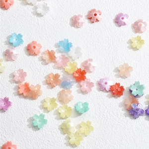Bunte Makronen-Blumenperlen aus Harz für DIY-Haarnadeln und Schmuckherstellung