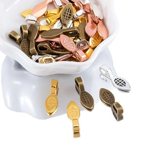 DIY vintage alloy shovel pendant connectors in various metallic colors on white base