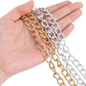 Aluminum twist chains in gold and silver finish for DIY jewelry and necklace crafts