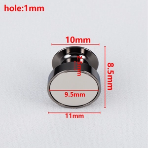 Detailed size specifications for gunmetal magnetic badge pin converter and accessories