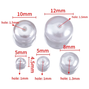 Λευκές πέρλες ABS για DIY κοσμήματα σε μεγέθη 4,5mm έως 12mm με προ-τρυπημένες τρύπες