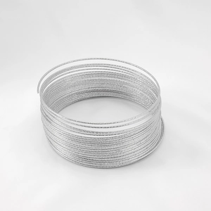 Detailed macro view of multilayer textured steel coils with a frosted silver metallic finish