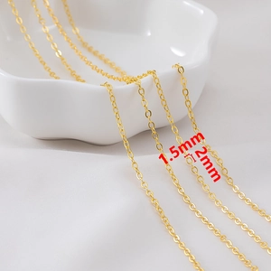 Detaillierter Vergleich von 1,5 mm und 2 mm goldenen Gliederketten für DIY-Schmuck