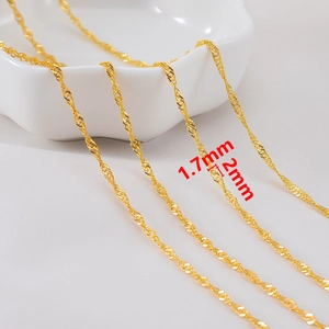 Detaillierter Vergleich von 1,7 mm und 2 mm goldenen Wellenketten für DIY-Schmuckherstellung