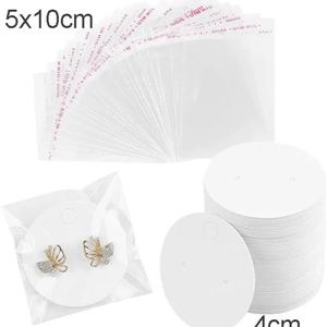 Minimalist Earring Display Cards And OPP Bags Kraft Paper Stud Earring Holder DIY Jewelry Packaging Business Accessories