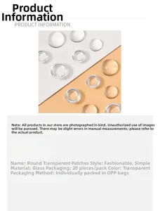 Μακρο φωτογραφία από διαφανή γυάλινα cabochons για DIY κοσμήματα και χειροποίητη διακόσμηση