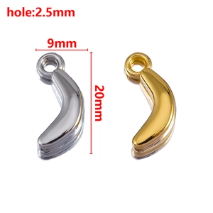 Detailed view of moon pendants in gold and silver finish for DIY jewelry crafting