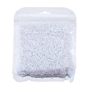 Paillettes a forma di cuore iridescente per nail art e artigianato in bustina di plastica