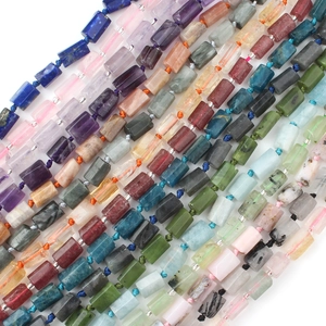 Faceted natural lapis lazuli and amethyst stone beads for handmade DIY jewelry