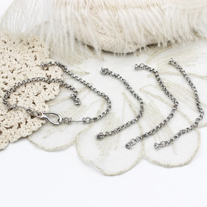 Gepolijste zilveren Rolo-ketting met karabijnsluiting voor DIY sieraden maken