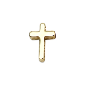 Polished 18k gold sun cross spacer bead for DIY jewelry necklace and bracelet making