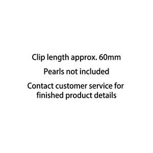 Base de barrette DIY de 60mm plaquée or 18 carats avec détails des dimensions