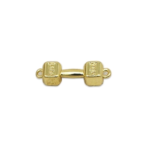 18K vergulde dumbbell hanger met gravure voor het maken van DIY sieraden en kettingen