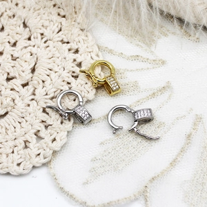 18K Real Gold Plated Copper Jewelry Clasp Connector With Rhinestone Artificial Pearl For Necklace Bracelet DIY Making Jewelry