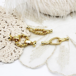 Elegant 18k gold plated toggle clasps and rings for luxury jewelry making and DIY projects