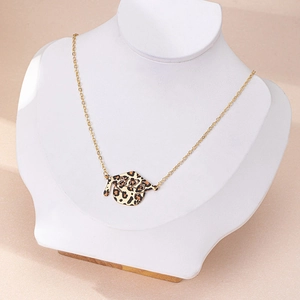 2025 Graduation Season Leopard Print Graduation Cap Pendant Necklace Gold Tone Alloy Chain Fashion Jewelry Gift For Women