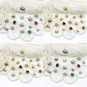 Cuentas Espaciadoras de Zirconia Cúbica con Micro Incrustación para Joyería DIY Colgantes de Cobre Bañados en Oro 18K
