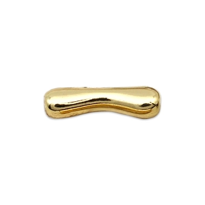 Perle a tubo curvo placcate oro 18K per la creazione di braccialetti e collane fai-da-te