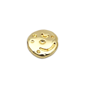 Onregelmatige 18K vergulde smiley kralen voor DIY sieraden maken kettingen en armbanden
