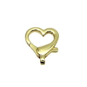 Chiusura a moschettone a cuore placcata oro 18K per accessori di gioielleria DIY