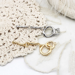Fermoirs Cabillots Baroques Irréguliers pour Création de Bijoux DIY Cuivre Plaqué Or 18K Boucle OT Connecteurs de Collier Bracelet