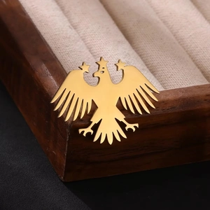 Edelstahl Tierbrosche Pin 18K Vergoldet Adler Elefant Phönix Reversnadel Abzeichen Für Herren Damen Anzug Jacke Schmuck Zubehör