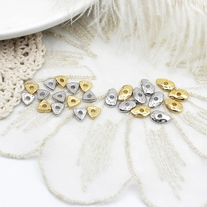 DIY gold and silver irregular pebble and triangle metal beads for handmade jewelry making