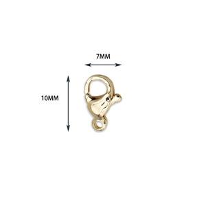 10mm by 7mm 18K gold plated copper lobster clasp connector for jewelry making
