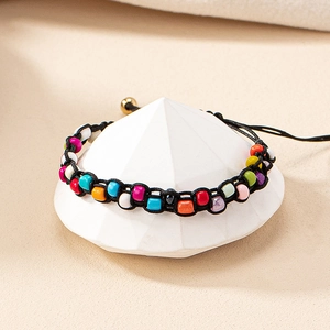 Handmade Bohemian Colorful Beaded Braided Bracelet For Men Women Vintage Adjustable Rope Chain Friendship Jewelry Bracelet