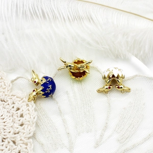 Drie-delige 18k vergulde paashaas en eivormige hangers voor DIY-sieraden maken
