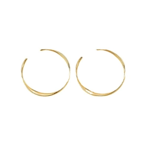 Minimalistische gedrehte Goldohrringe mit elegantem geometrischem Crossover-Design für Damen