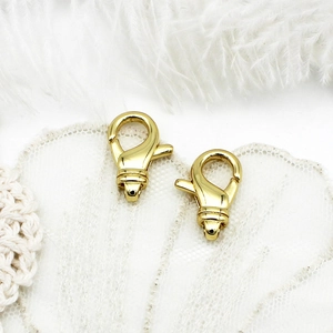 Chiusure a moschettone placcate oro 18K per gioielli fai-da-te, collane e bracciali