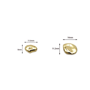 18K gold plated irregular baroque metal pearls for DIY jewelry making and necklace crafts