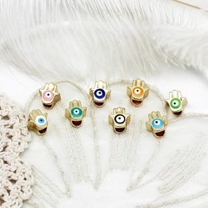 Hamsa Hand Fatimas Hand Anhänger mit Bösem Blick für DIY Schmuckherstellung