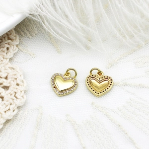Εξαιρετικό Χάλκινο Επιχρυσωμένο 18K Mini Charm Μενταγιόν Στρας Micro Pave Αξεσουάρ Κοσμημάτων για DIY Κολιέ Βραχιόλι
