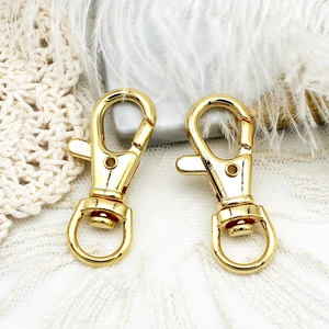 18K Gold Plated Alloy Lobster Clasp Keychain Hook Rotating Swivel Connector DIY Jewelry Making Findings Bag Accessories