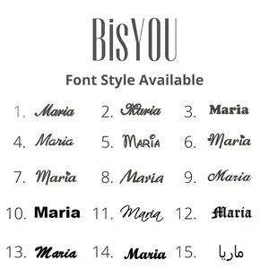 Guide to 15 different personalized font styles for custom stainless steel name necklaces