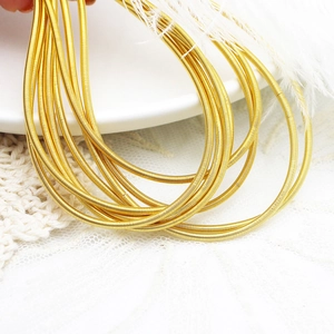 Tubo de resorte de cobre chapado en oro 18K para pulseras y collares de joyería DIY