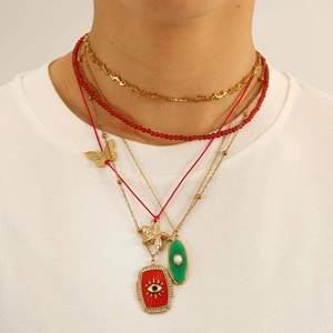Handmade Stainless Steel Pendant Necklace For Women Fashion Starfish Evil Eye Butterfly Design Daily Jewelry Necklaces