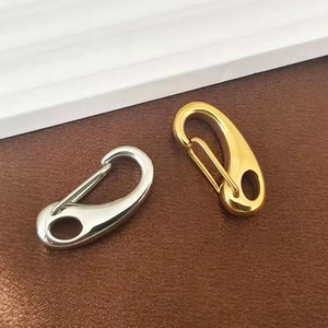 Polished stainless steel spring lobster clasp in gold and silver for bags and DIY