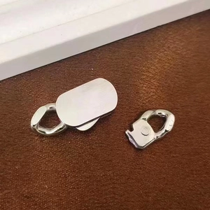 Polished stainless steel rectangular lobster clasp and link for jewelry making