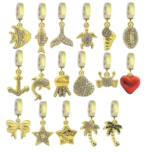 18K Verguld Roestvrij Staal Zeedieren DIY Hangers Inktvis Schildpad Dolfijn Vis Voor Armband Sieraden Maken