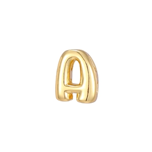 Glänzender goldener 3D-Buchstabe A Anhänger für DIY-Schmuck Halsketten und Armbänder