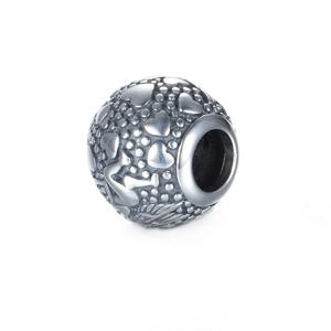 Charm cœur Cupidon en argent sterling S925 avec relief vintage pour bracelets DIY