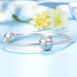 S925 sterling zilveren snake armband met mat hartje bedeltje en gekleurde zirkoon