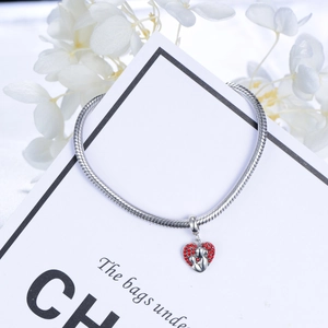 S925 sterling zilveren slangenarmband met hartvormige moeder en kind koala hanger