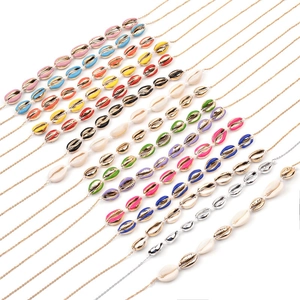Collana con Pendente a Conchiglia Bohemienne in Lega Galvanica Catena a Maglie Conchiglia di Cauri per Donna Gioielli Moda Spiaggia