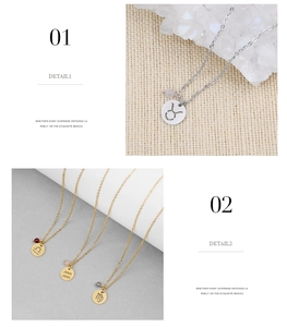 Détail des colliers pendentifs zodiaque en or et argent avec des accents de pierres fines