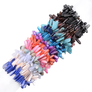 Boheems Natuursteen Chips Armband Onregelmatige Kristallen Schelp Kralen Elastische Bangle Voor Vrouwen Handgemaakte Sieraden