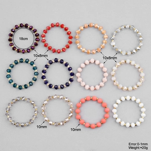 Bohemian gefacetteerde kristallen kralenarmbanden voor dames in twaalf diverse kleuren